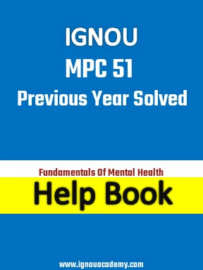 IGNOU MPC 51 Previous Year Solved Question Paper